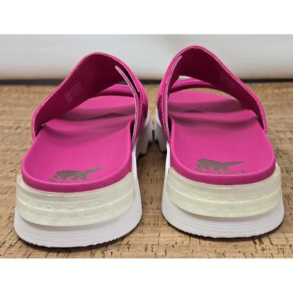 Sorel Slides Women's 8.5 VIIBE SLIDE SANDAL Fuscia Fizz Casual Preppy Comfort - Picture 6 of 10